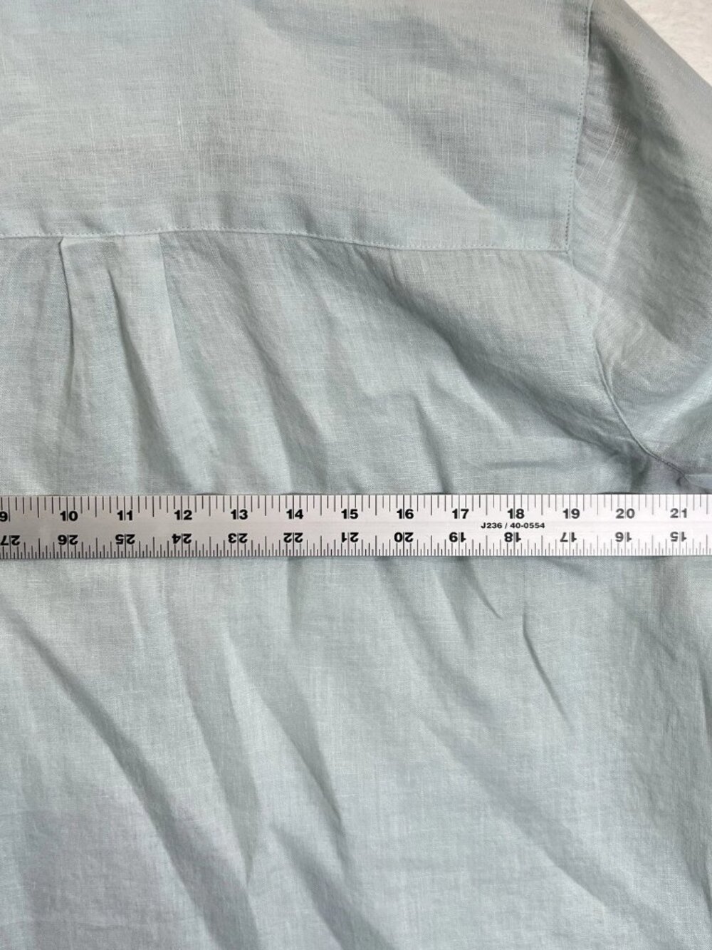 J Jill Love Linen Top Womens M Petite Light Blue Long Sleeve Beach Resort Casual - Picture 3 of 7